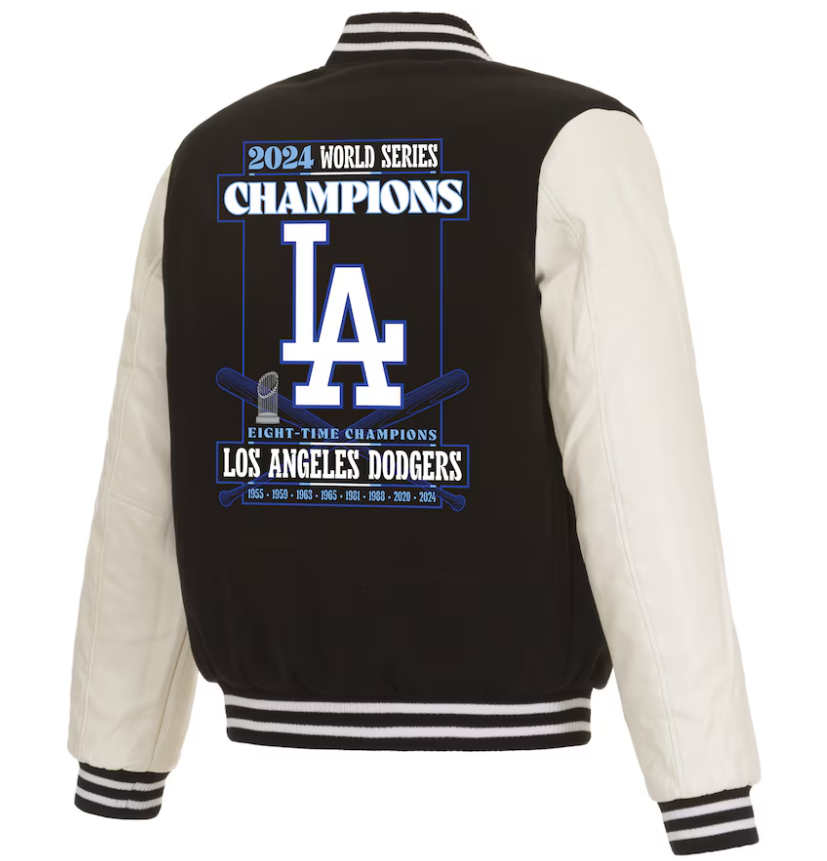 Los Angeles Dodgers 8-Time World Series Champions Reversible Commerative Mens Jacket