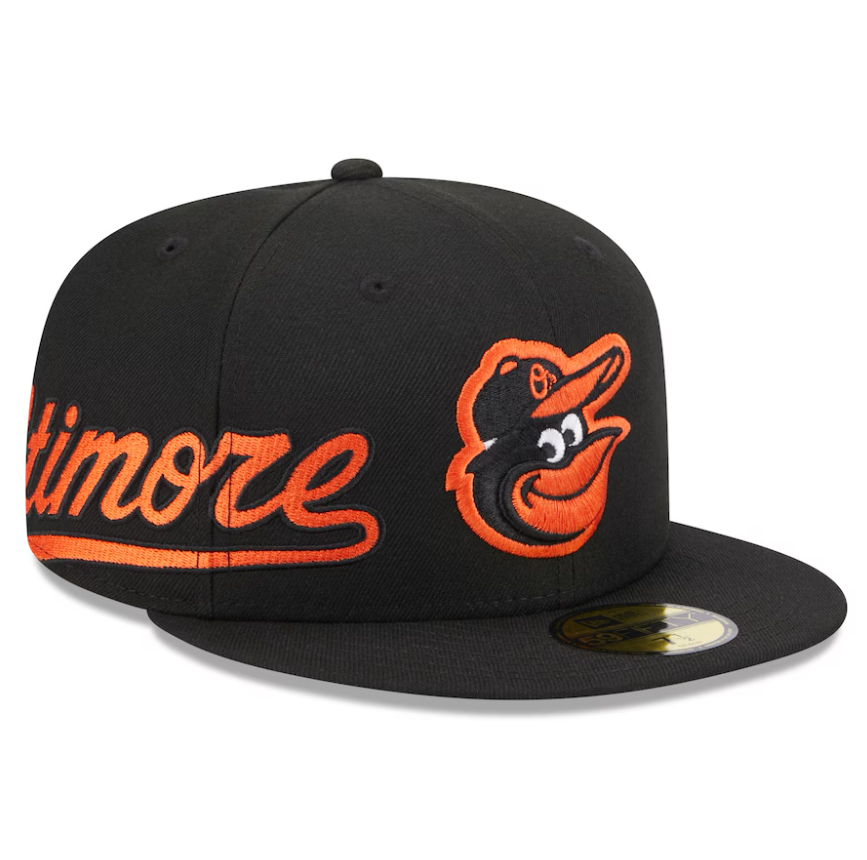 Baltimore Orioles New Era Black Arch 59Fifty Fitted Hat