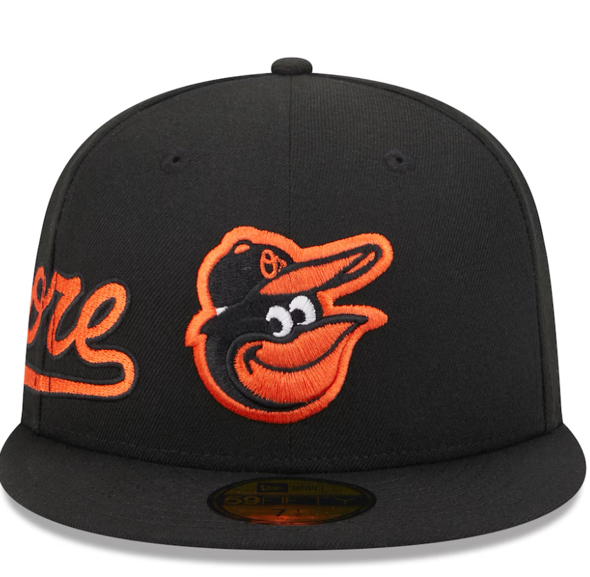 Baltimore Orioles New Era Black Arch 59Fifty Fitted Hat