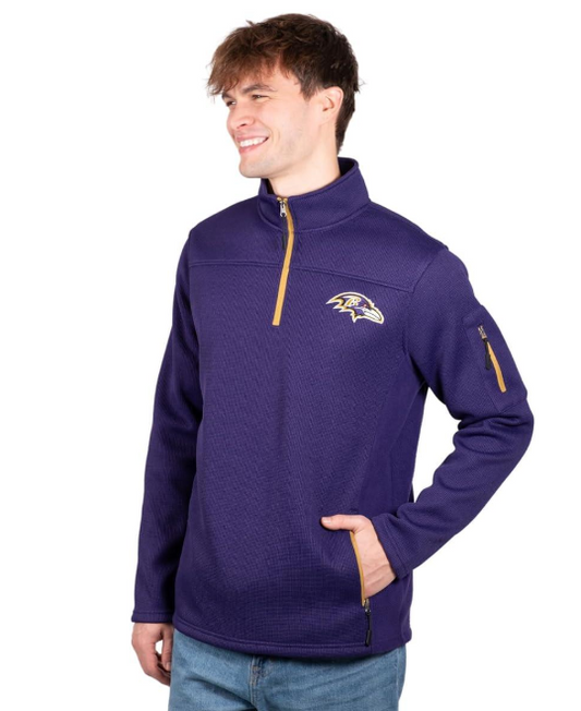 Baltimore Ravens Purple 1/4 Zip Fleece Men's Jacket