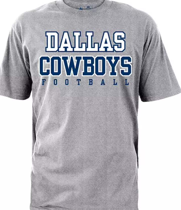Dallas Cowboys Practice Men's T-shirt-Gray