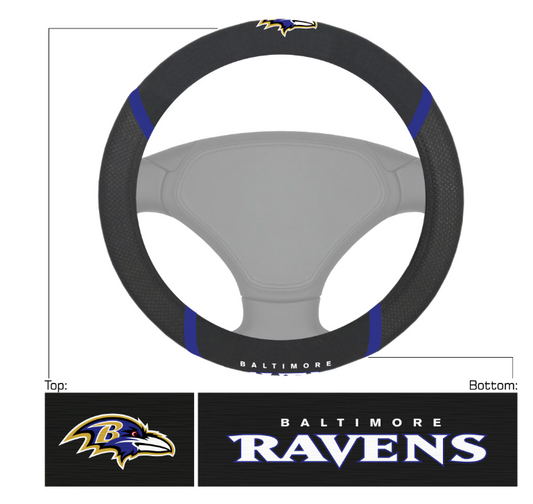 Baltimore Ravens Football Grip Steering Wheel Cover