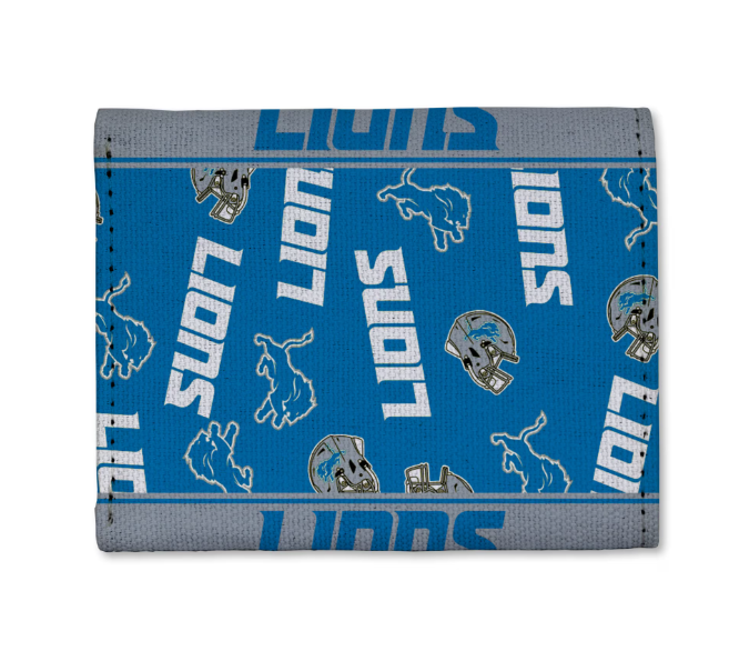 Detroit Lions  Rico Tri-Fold Canvas Trifold Wallet