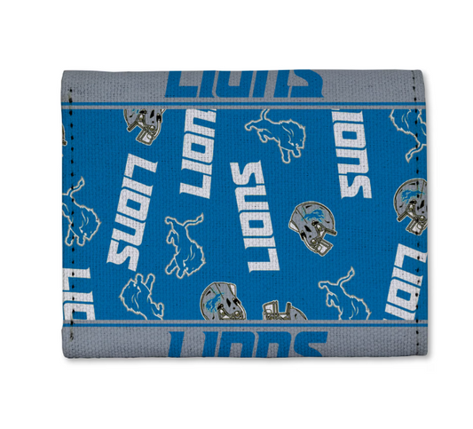 Detroit Lions  Rico Tri-Fold Canvas Trifold Wallet