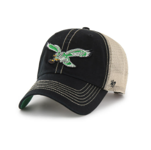Philadelphia Eagles '47 Black Retro Trawler Trucker Mesh  Clean Up Hat