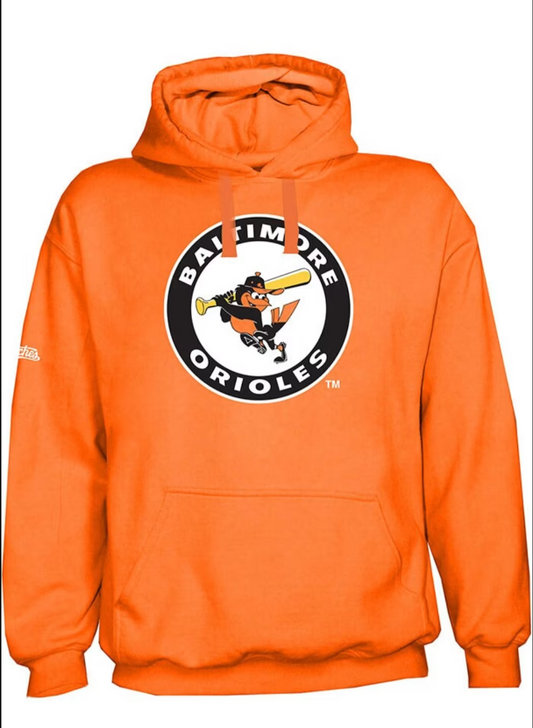 Baltimore Orioles Stitches Cooperstown Pull Over Orange Hoodie