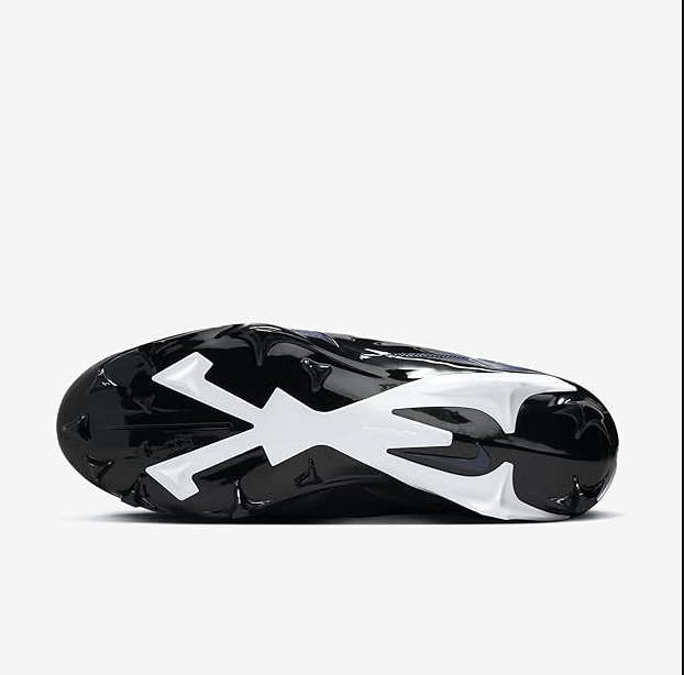 Nike Alpha Menace 4 Pro Football Cleat, Midnight Navy/Metallic Silver