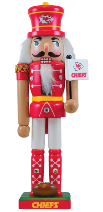 Kansas City Chiefs Master Piece 12" Wooden Nutcracker