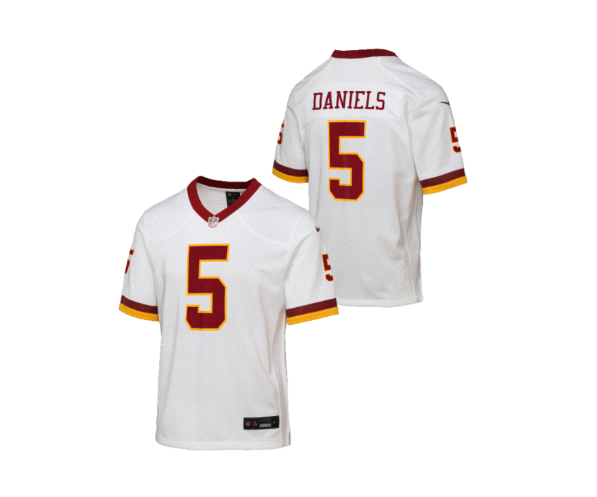 Washington Commanders Nike #5 Youth Jayden Daniels Player Game Jersey - Color Rush White