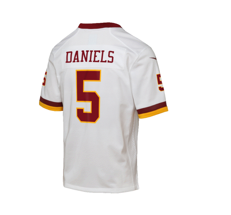 Washington Commanders Nike #5 Youth Jayden Daniels Player Game Jersey - Color Rush White
