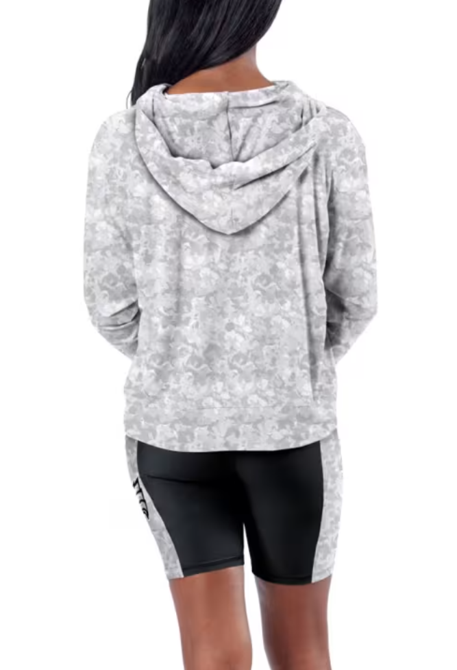 Philadelphia Eagles Women's Certo Grey Session Light Weight  Hooded T-Shirt