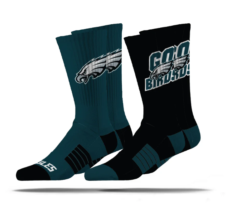 Philadelphia Eagles Strideline Premier Knit Crew 2 Pack Socks