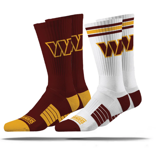 Washington Commanders Strideline Premier Knit Crew 2 Pack Socks