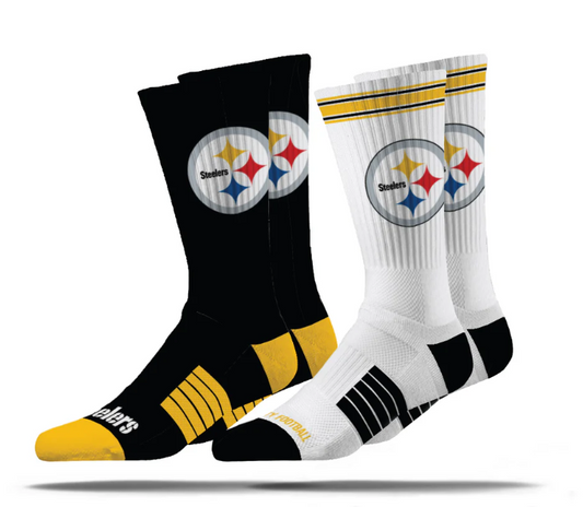 Pittsbrugh Steelers Strideline Premier Knit Crew 2 Pack Socks
