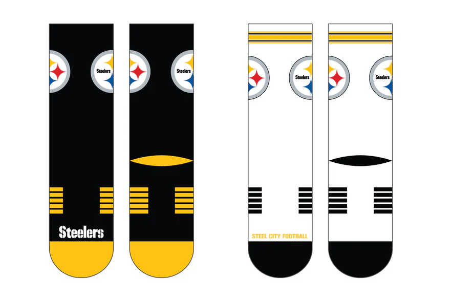 Pittsbrugh Steelers Strideline Premier Knit Crew 2 Pack Socks