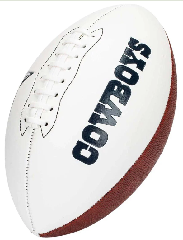 Dallas Cowboys Franklin Signature Autograph White Panel Football - Boxed