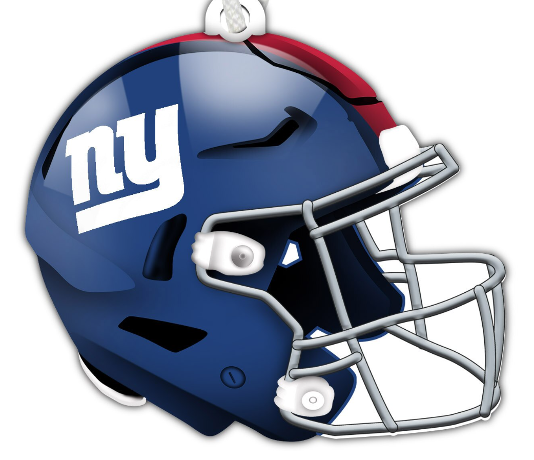 New York Giants Fan Fave Wooden Helmet Ornament