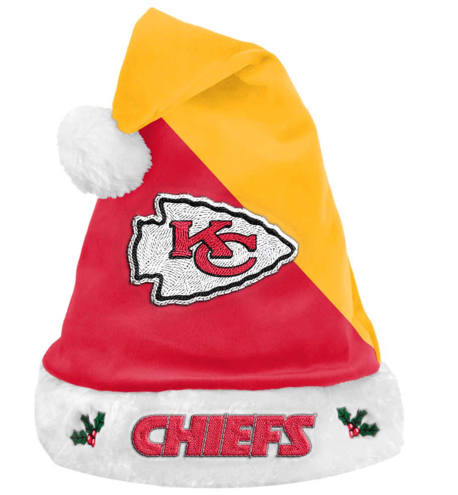 Kansas City Chiefs  FOCO Color Block Santa Hat