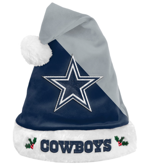 Dallas Cowboys  FOCO Color Block Santa Hat