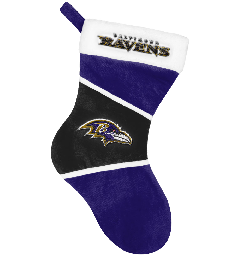 Baltimore Ravens FOCO Holiday Color Block Stocking