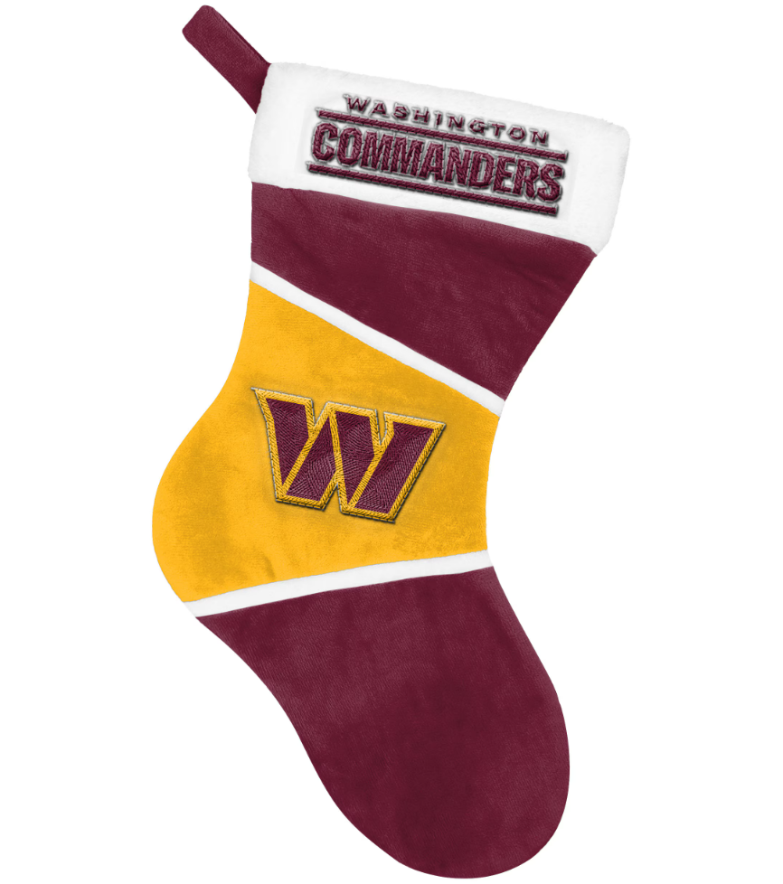 Washington Commanders FOCO Holiday Color Block Stocking