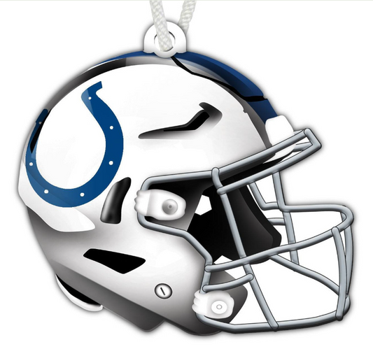 Indianapolis Colts Fan Fave Wooden Helmet Ornament