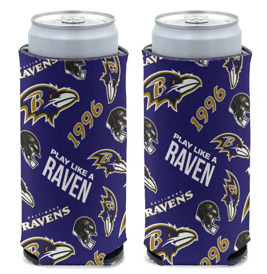 Baltimore Ravens Wincraft Scatter Slim 12oz Can Cooler