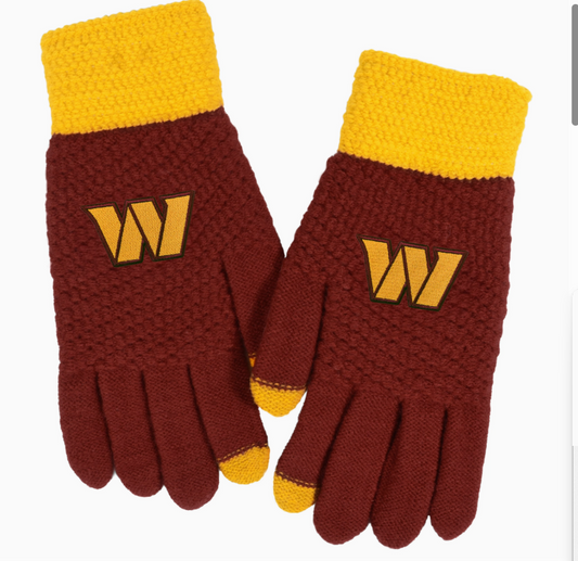 Washington Commanders Little Earth Waffle Knit Texting Gloves