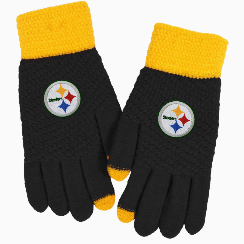 Pittsburgh Steelers Little Earth Waffle Knit Texting Gloves