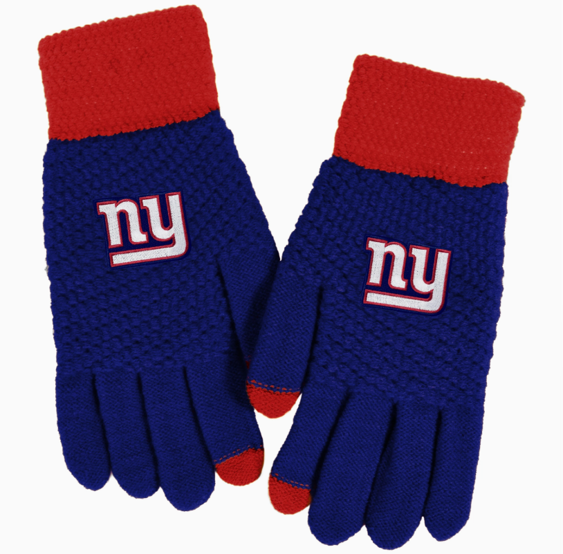 New York Giants Little Earth Waffle Knit Texting Gloves
