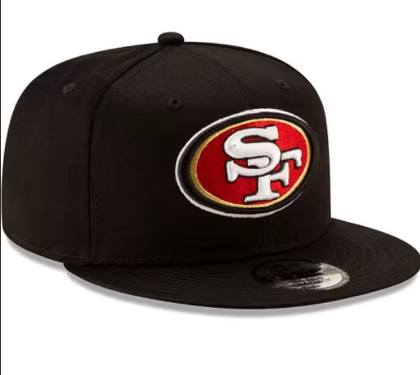 San Francisco 49ers  New Era Team Black 9Fifty Snapback Hat