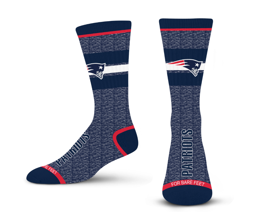 New England Patriots  For Bare Feet Men's Spotlight Marbled Sock