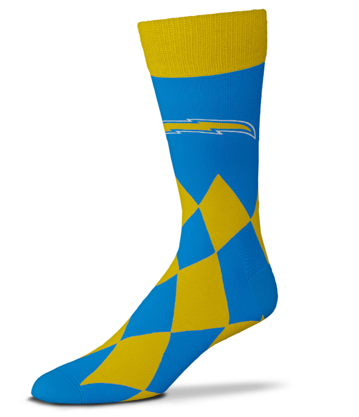 Los Angeles Chargers For Bare Feet Big Diamond Socks