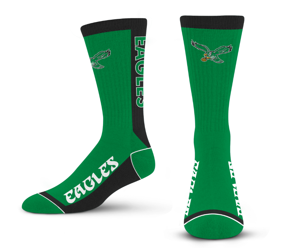 Philadelphia Eagles For Bare Feet Men's MVP Classic Sock