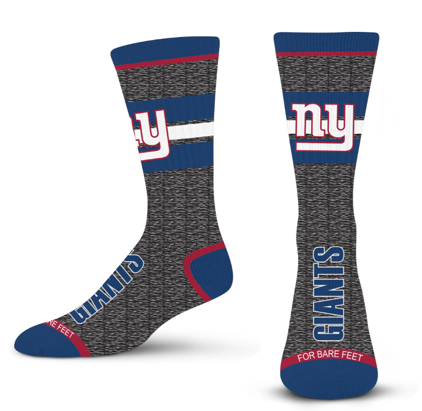 New York Giants  For Bare Feet Men's Spotlight Marbled Sock
