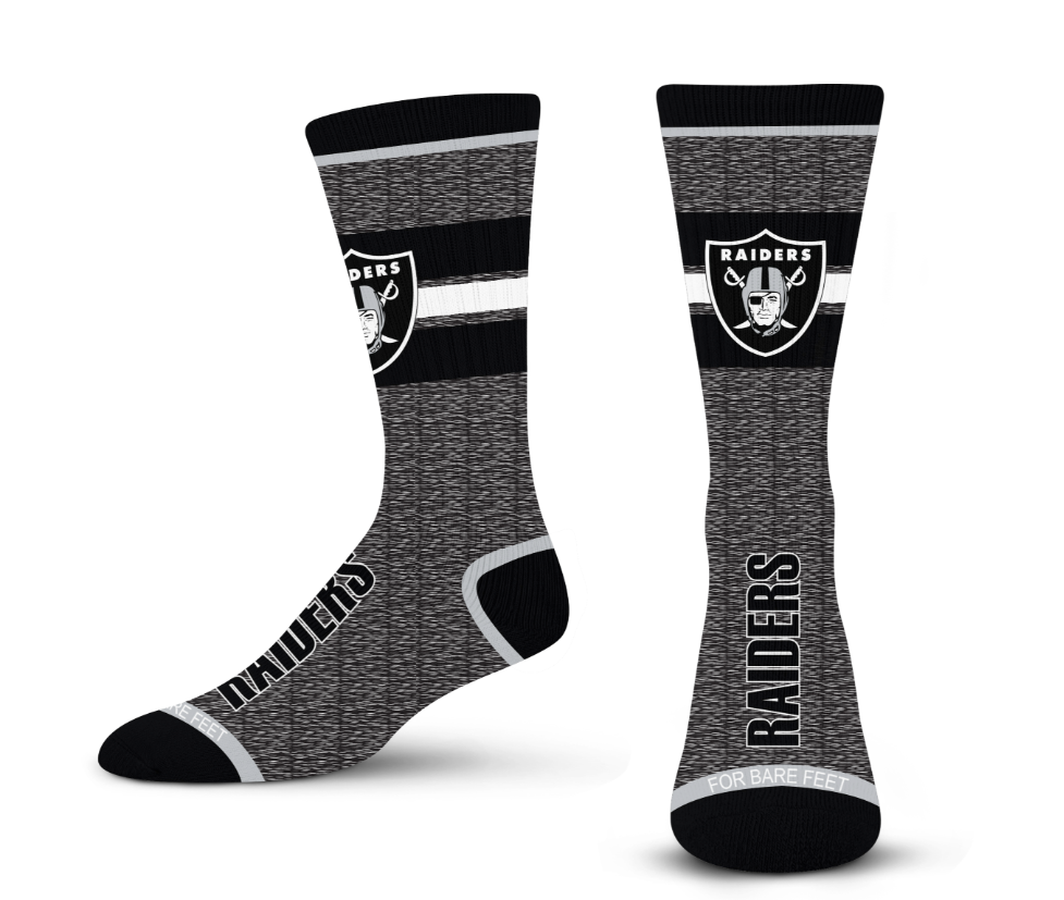 Las Vegas Raiders For Bare Feet Men's Spotlight Marbled Sock