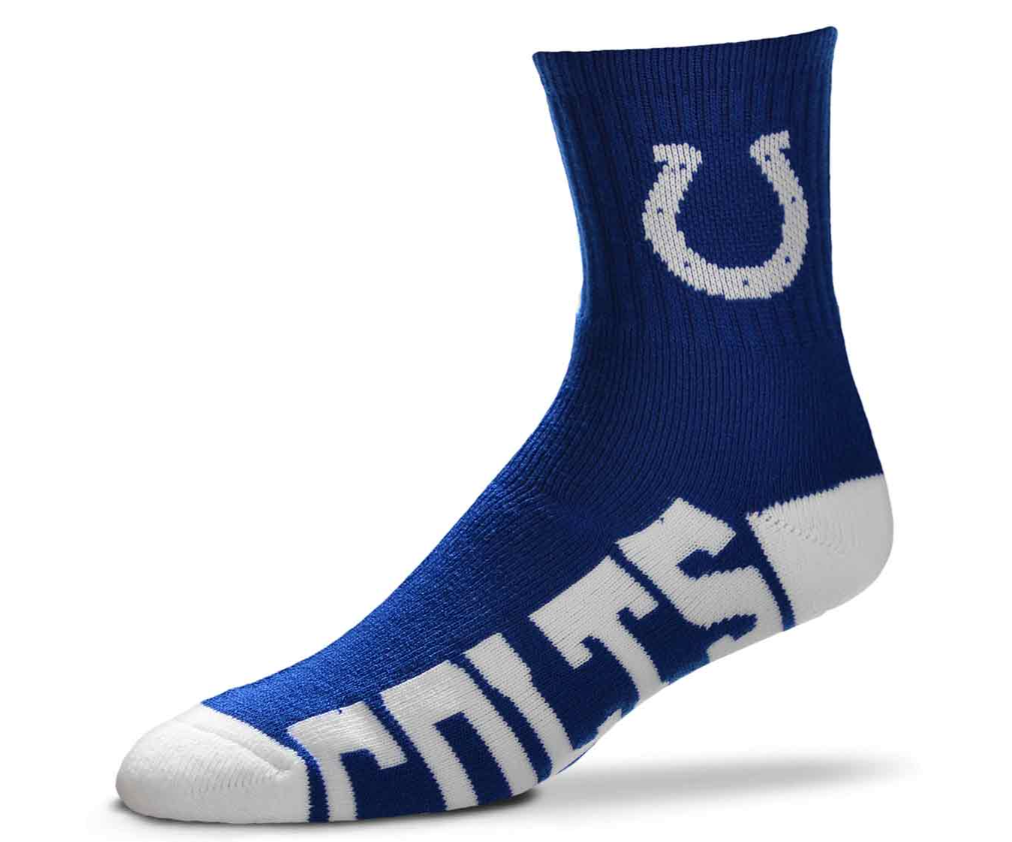 Indianapolis Colts For Bare Feet Team Color Crew Socks