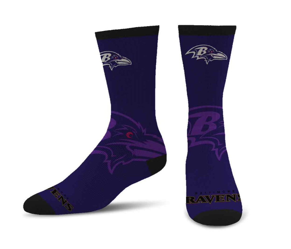 Baltimore Ravens For Bare Feet Men's Still Fly Sock