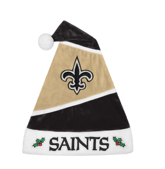 New Orleans Saints FOCO Color Block Santa Hat