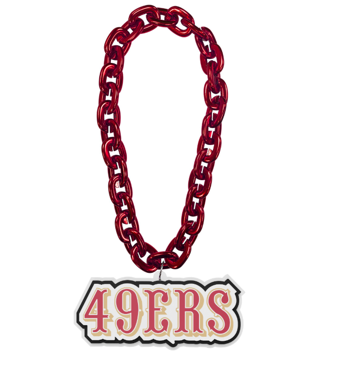 San Francisco 49ers Aminco Foam Wordmark Fan Chain- Red