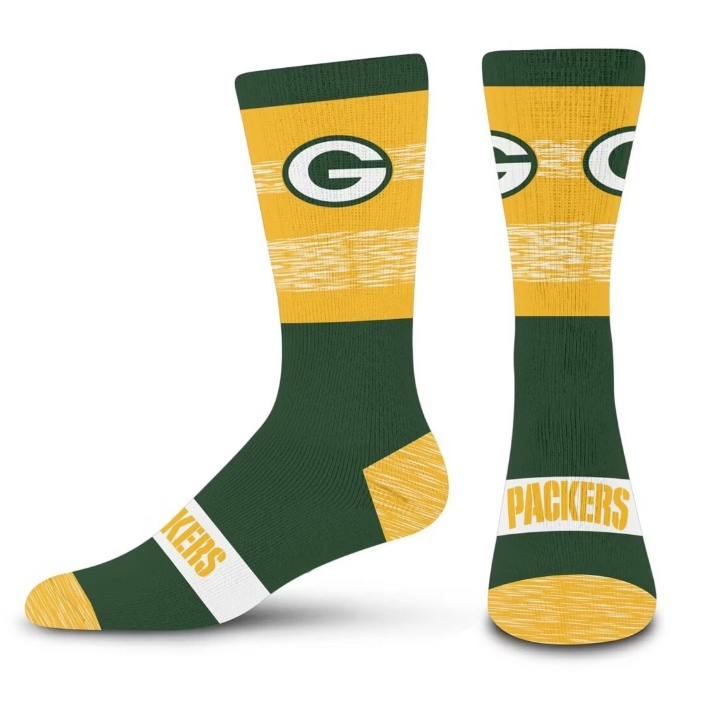 Green Bay Packers For Bare Feet Men's Mixer Mid-Calf Sock