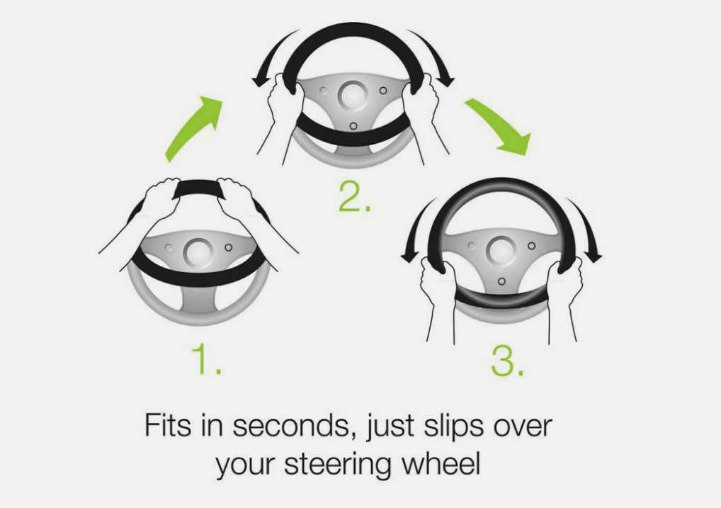 New York Giants Football Grip Steering Wheel Cover