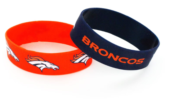 Denver Broncos Team Fan Bands Set of Two