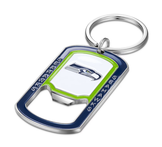 Seattle Seahawks Siskyou Full Color Key Ring Bottle Opener