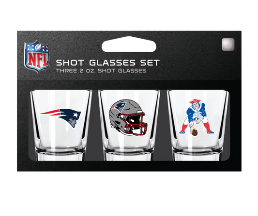 New England Patriots MOJO 3-Pack Shot Glass Set