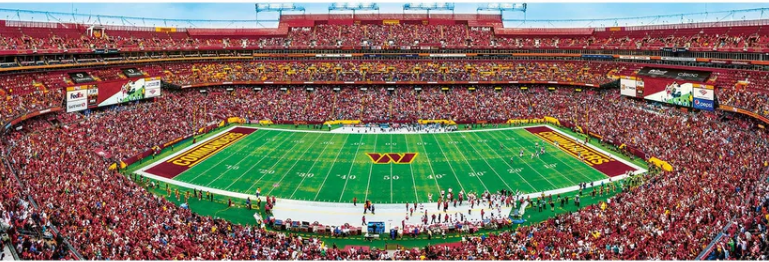 Washington Commanders Masterpieces 1000 Piece Center View Panoramic Jigsaw Puzzle