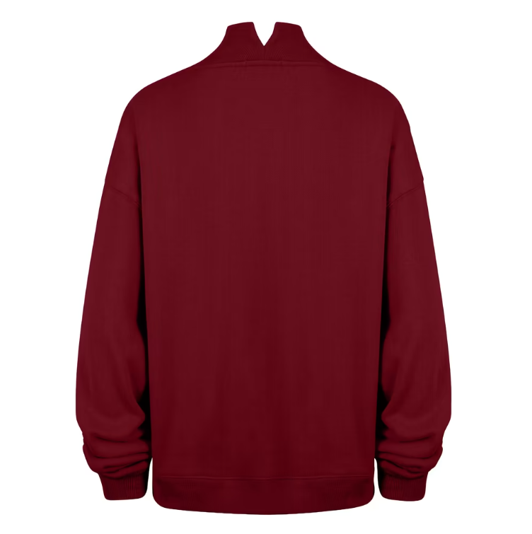 Washington Commanders '47 Women's Vantage Mock Neck Pullover Sweatshirt- Burgandy