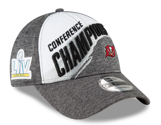 Tampa Bay Buccaneers NFC Conference Champions Locker Room 9FORTY Adjustable Hat - Gray