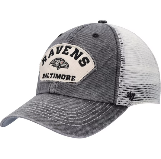 Baltimore Ravens '47 Brand Denali Trucker Mesh Trucker Clean Up Snapback Hat