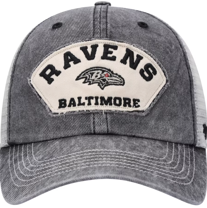 Baltimore Ravens '47 Brand Denali Trucker Mesh Trucker Clean Up Snapback Hat